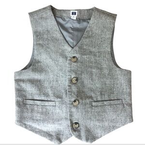Janie and Jack Grey Wool Blend Vest Size 5 (Boys)